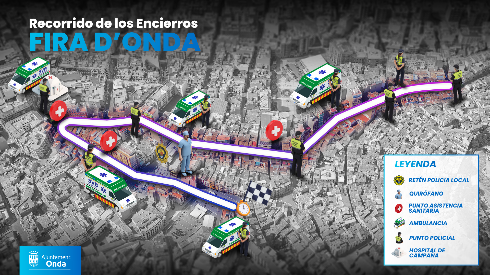 Recorrido de los encierros Fira d'Onda